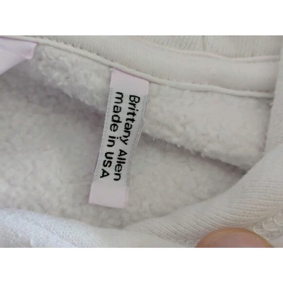 Peloton X Brittany Allen Hoodie Womens White Sweater Pullover Ladies - Large USA - Picture 4 of 16